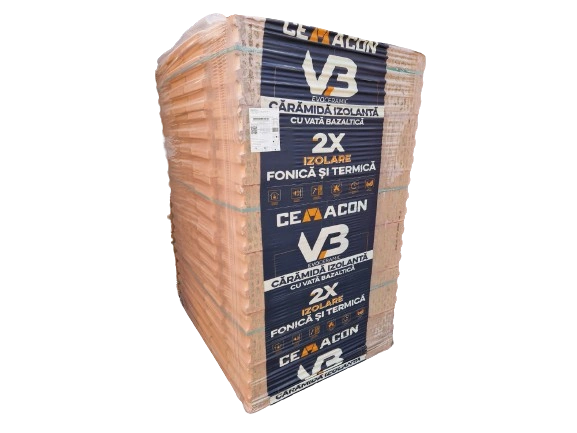 Caramida Cemacon Evoceramic 44 VB (Vata Bazaltica), 240x440x240 — imaginea 2