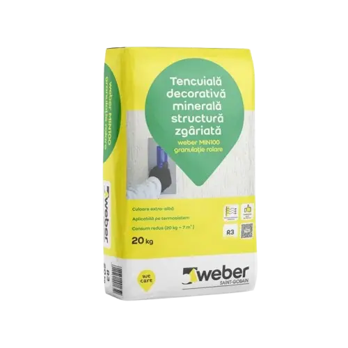 Tencuiala decorativa Weber Min 100, 20 kg