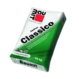 Tencuiala decorativa minerala Baumit Classico, granulatie 2 mm, interior/exterior, alb natur, 25 kg