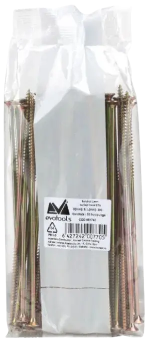 Surub Lemn cu Cap Inecat EvoTools, 5x70mm (200buc) — imaginea 2