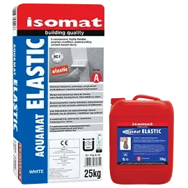 Mortar hidroizolant Isomat Aquamat-Elastic, interior/exterior, gri, 35 kg, A + B