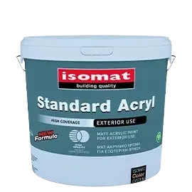 Vopsea pentru exterior, Isomat STANDARD ACRYL, RAL 7035, 9 L