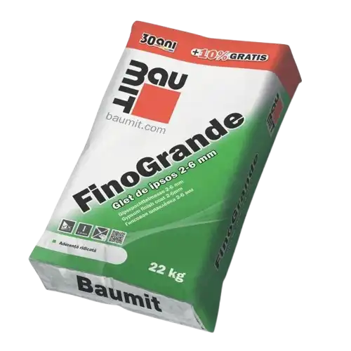 Glet Baumit FinoGrande, pe baza de ipsos, interior, 22 kg